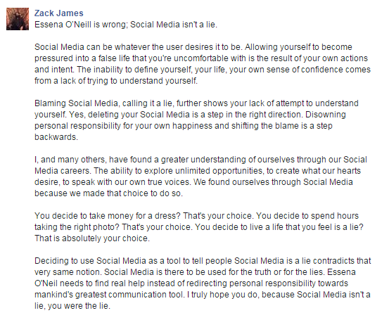 A botránynak is két oldala van - STYLENEWS -  - botrány, essena oneill, instagram, zach james, 