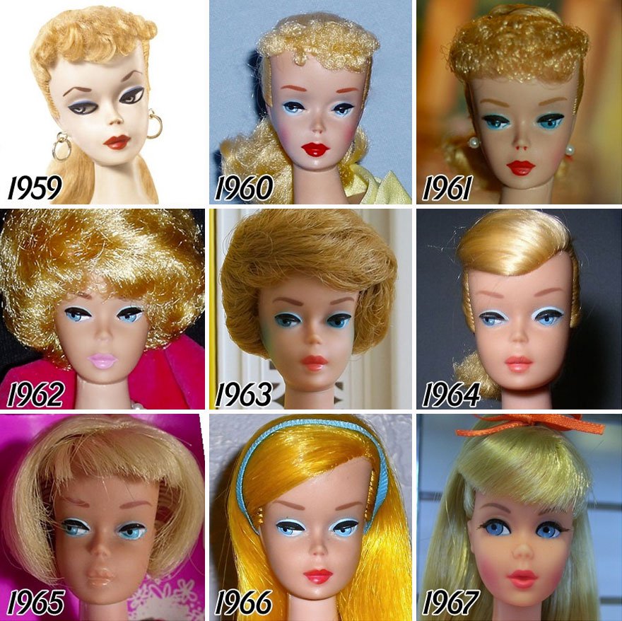 A Barbie baba evolúciója - DIVAT&STÍLUS - STYLENEWS - barbie, evolúció, 
