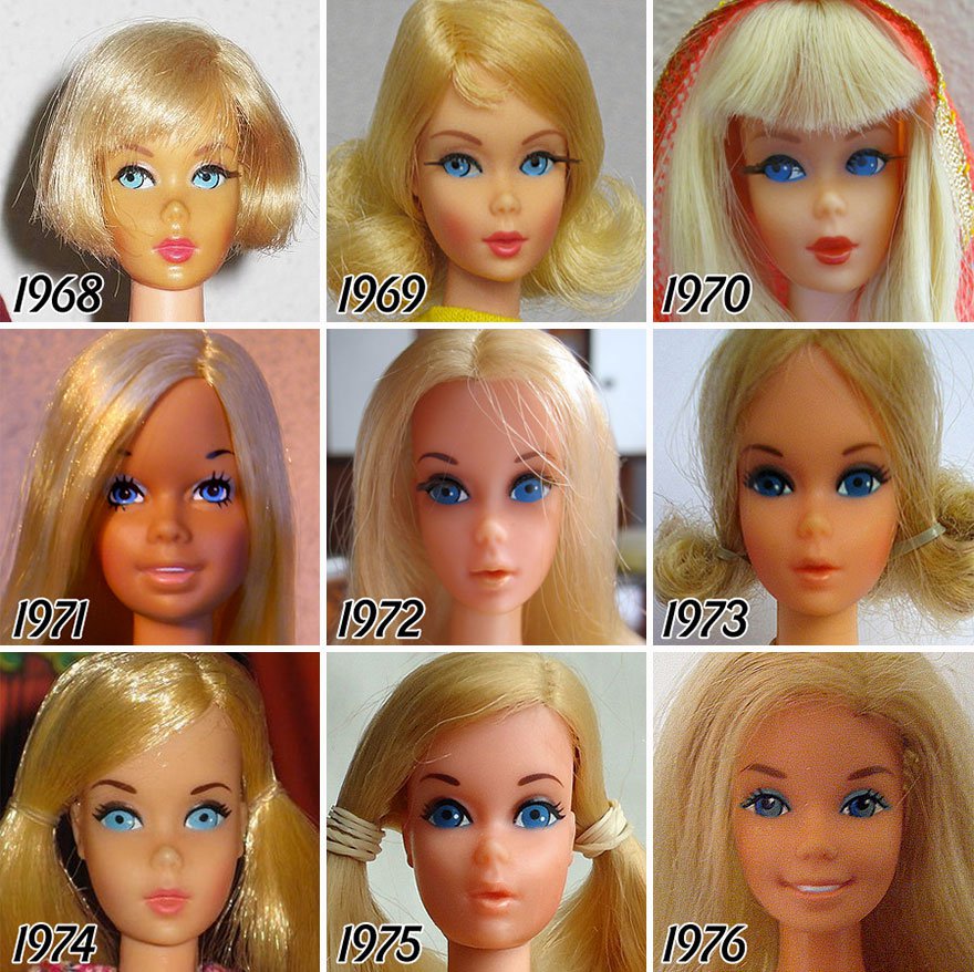 A Barbie baba evolúciója - DIVAT&STÍLUS - STYLENEWS - barbie, evolúció, 