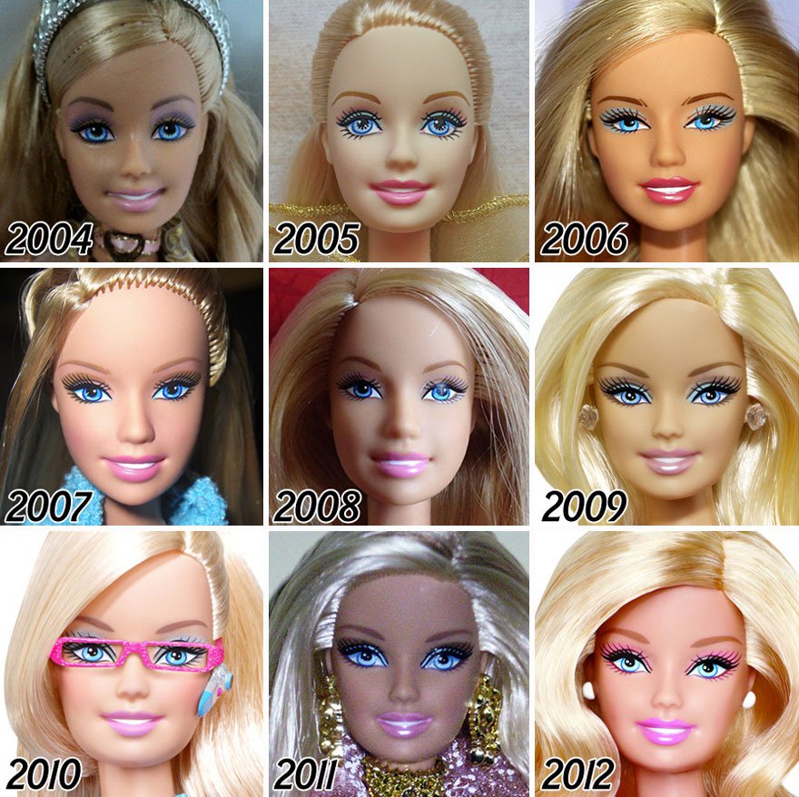 A Barbie baba evolúciója - DIVAT&STÍLUS - STYLENEWS - barbie, evolúció, 