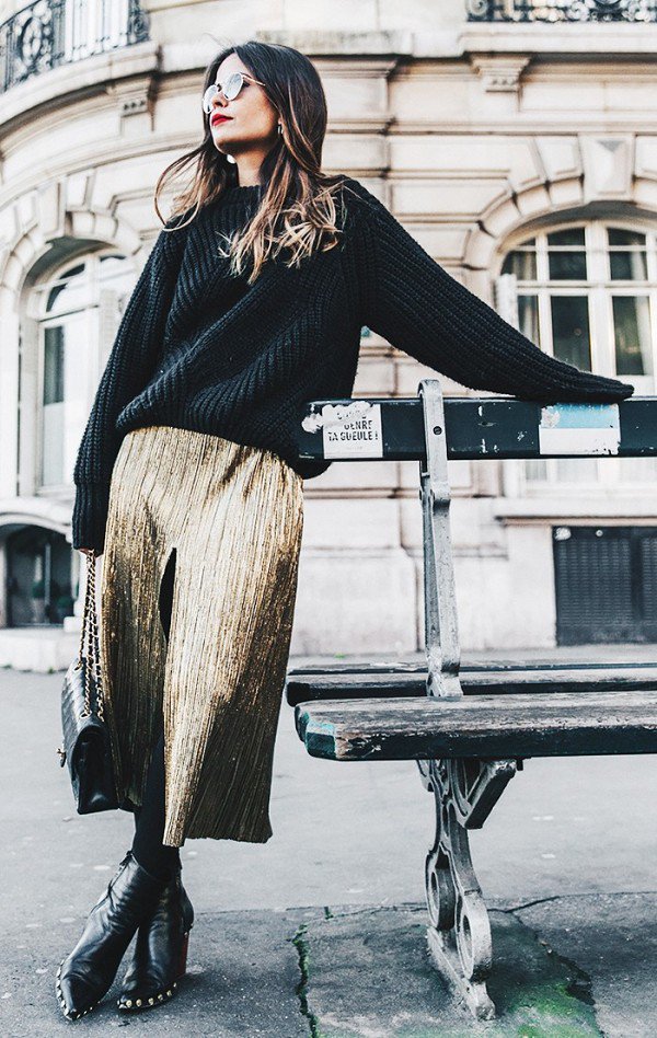 6 ok, amiért szükséged van egy metálos csillogású midi skirt-re - DIVAT&STÍLUS - Stílusiskola - divat, midi skirt, stílus, tavaszi divat, 