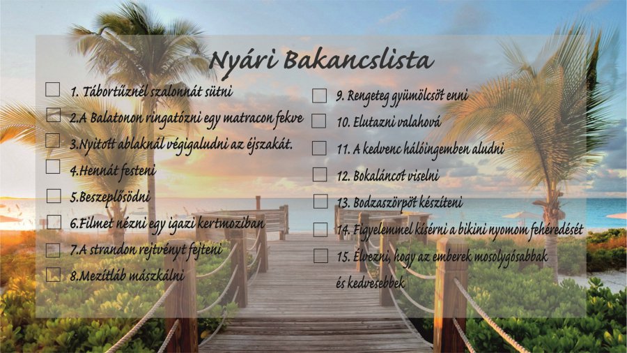 Nyári bakancslista - STYLENEWS - Fesztelen mindennapok - bakancslista, életstílus, júniusra ajánljuk, nyár, 